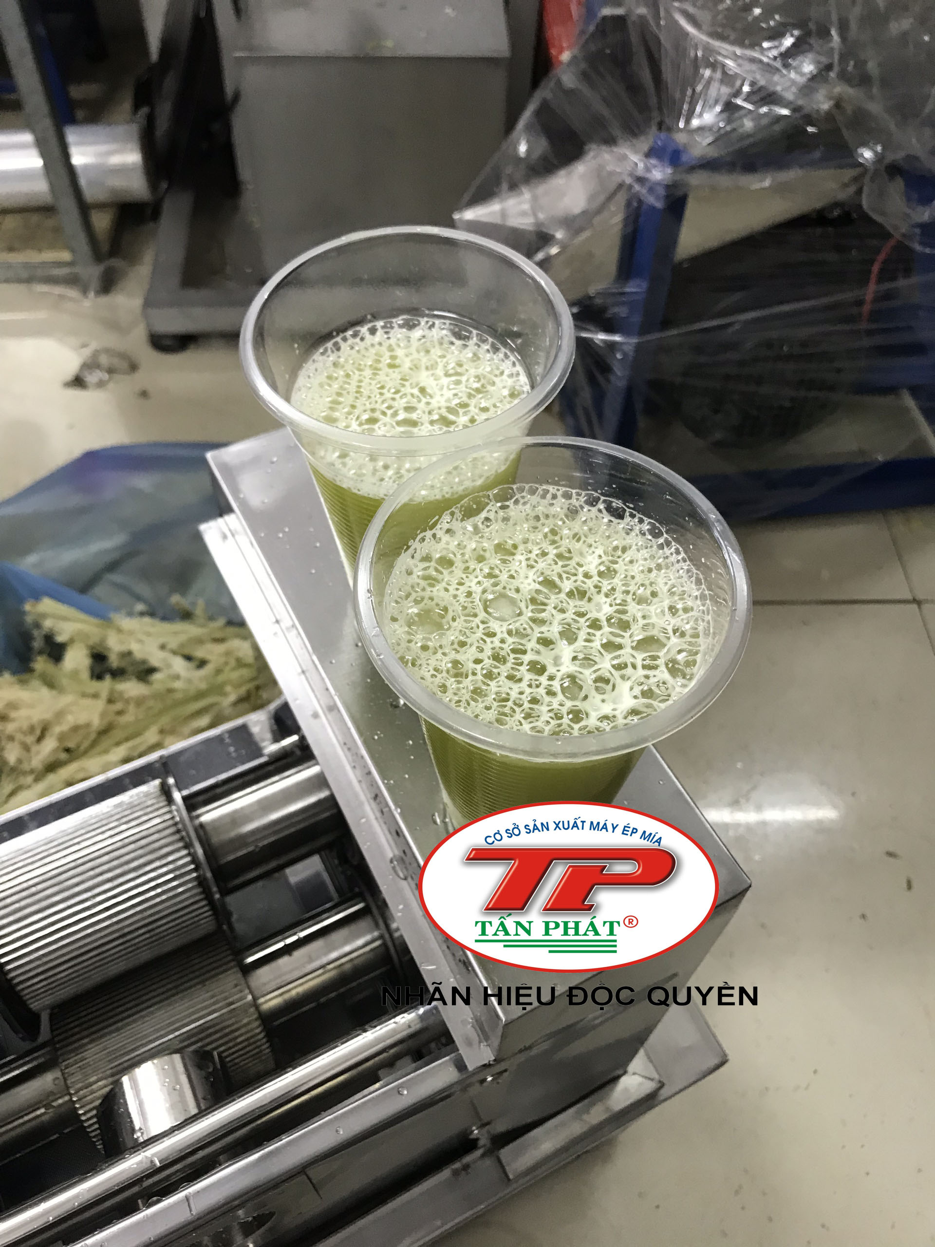 máy ép mía tạo bọt
