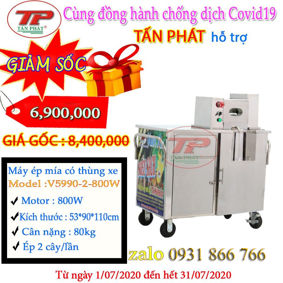 máy ép mía đầu liền bàn có thùng xe