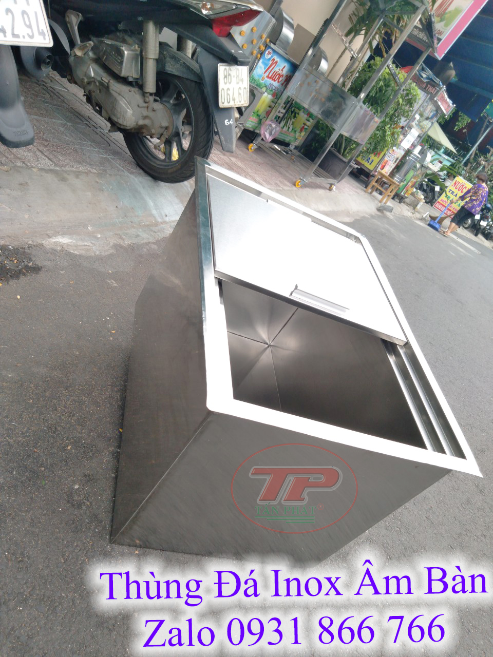 thùng inox âm bàn giá rẻ