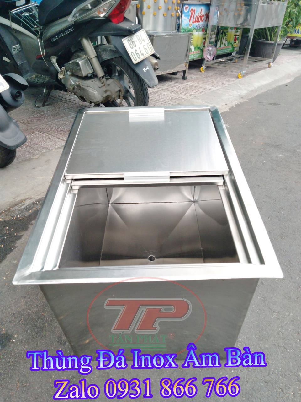 thùng đá inox 304 âm bàn mua ở đâu