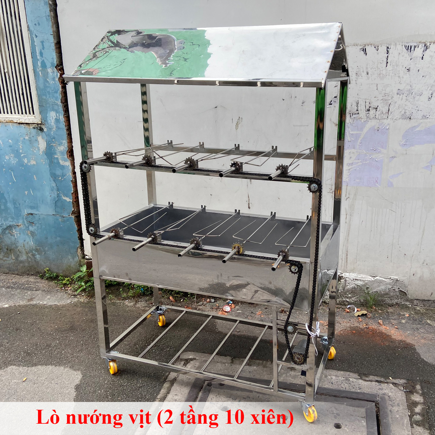 lò nướng gà vịt 2 tầng