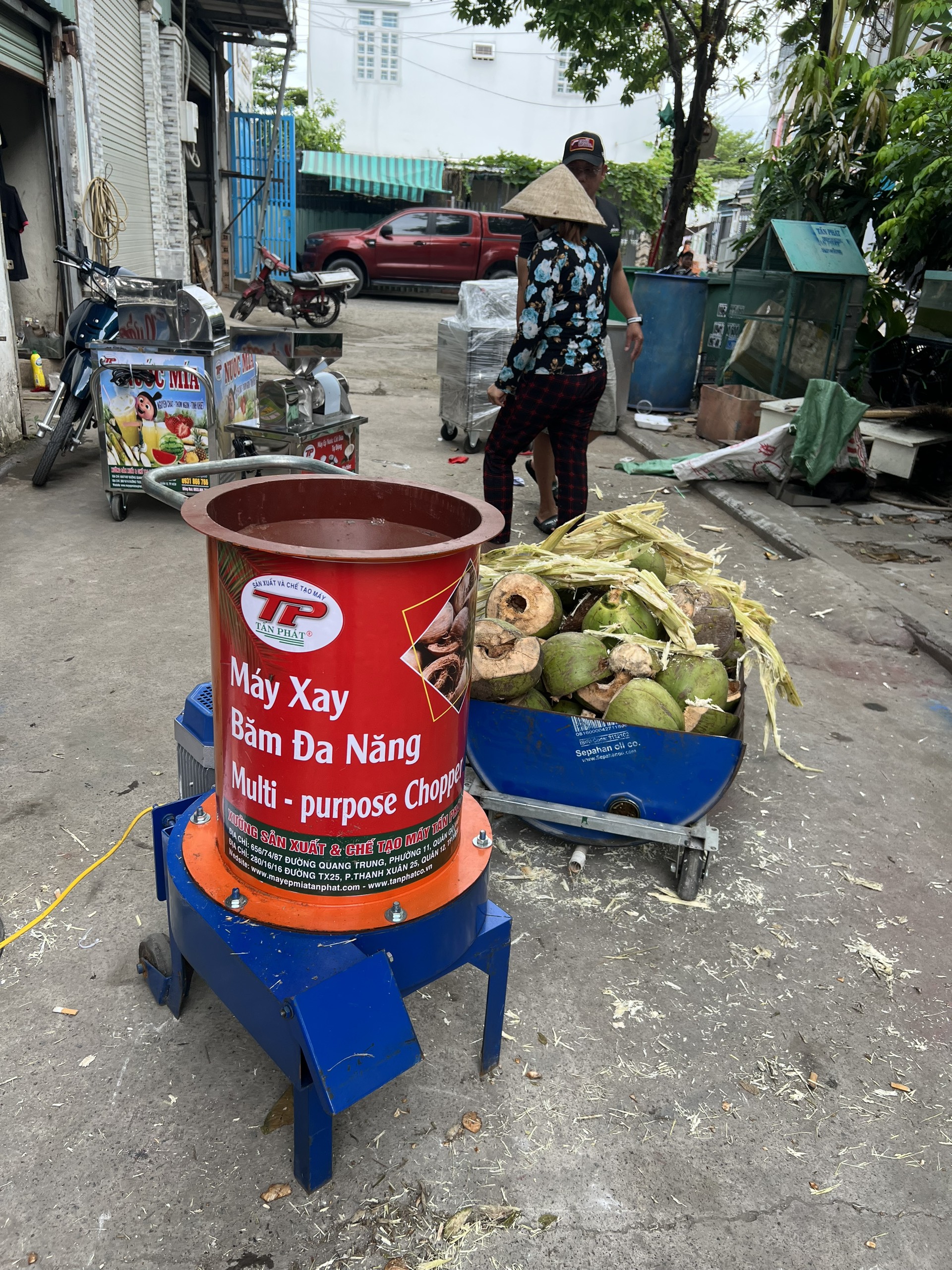 Máy xay rơm dừa 1 pha