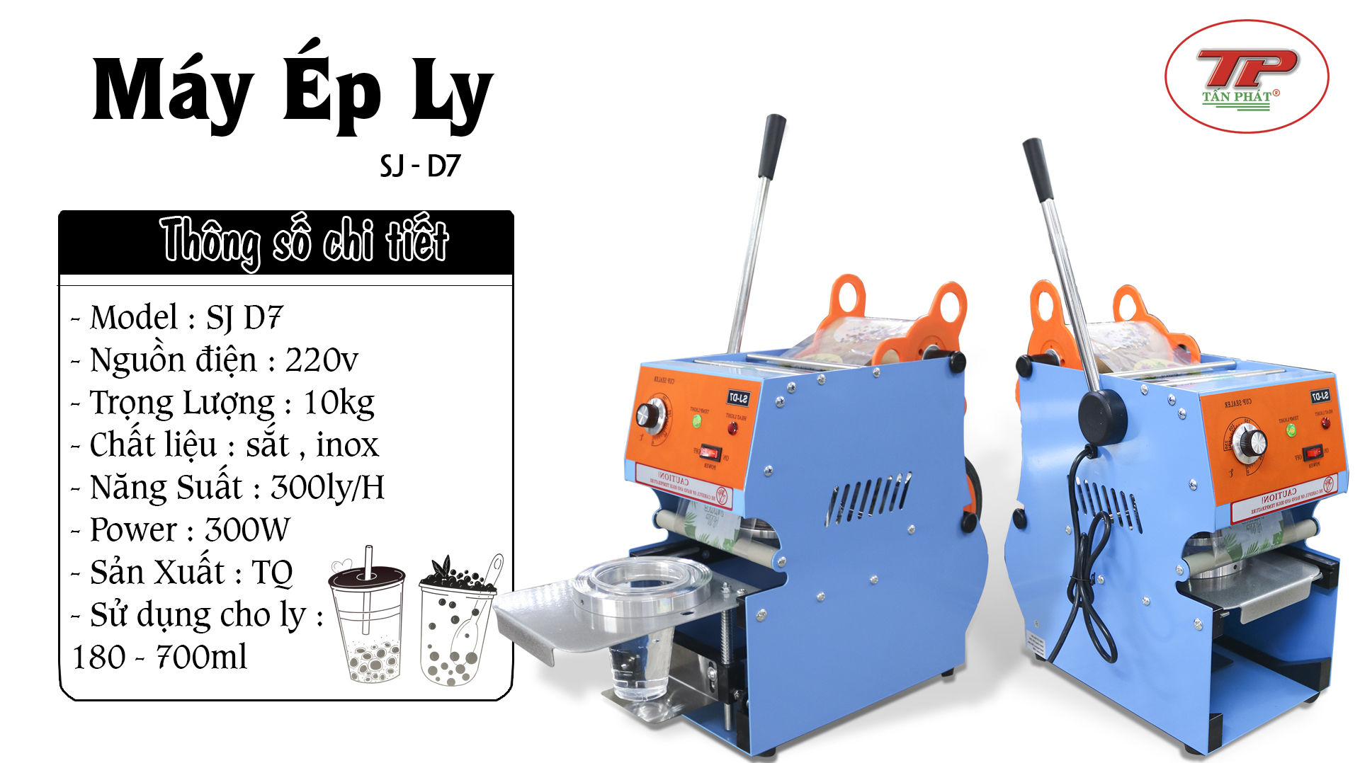 Máy Ép Miệng Ly Thủ Công  SJ - 700 