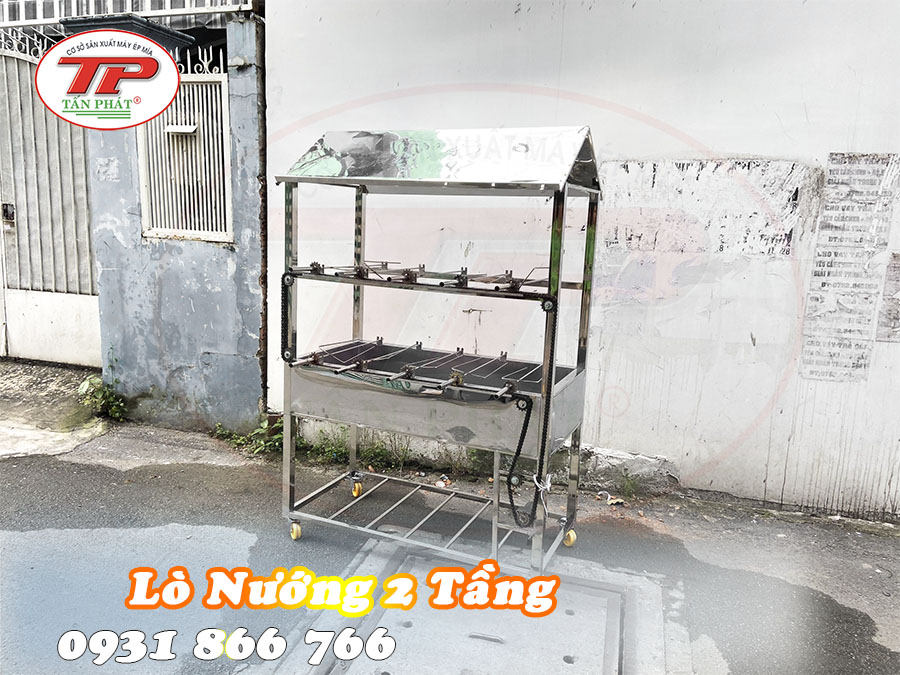 Lò Quay 2 tầng , mái cao , inox cao cấp