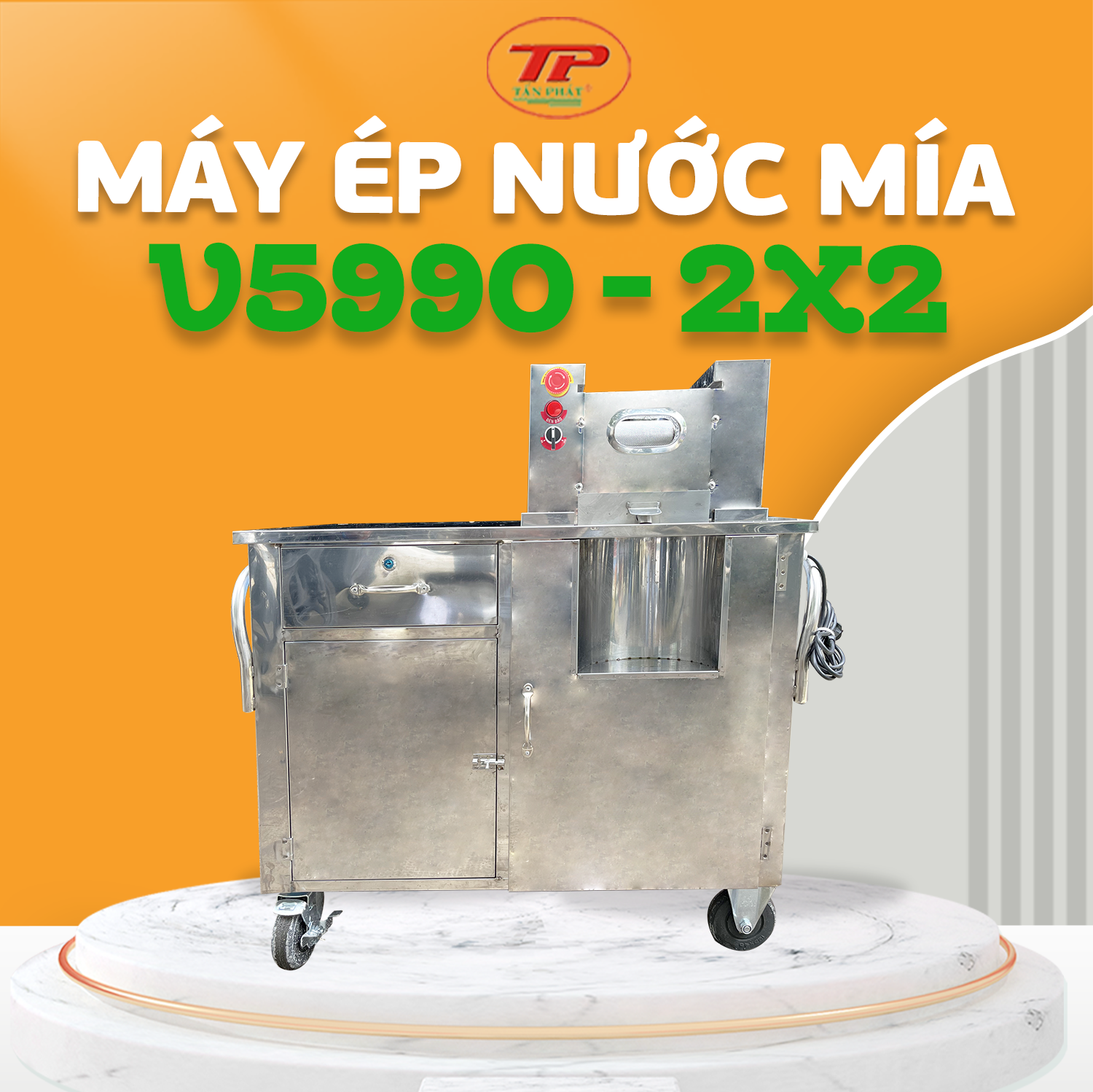 Máy Ép Mía Siêu Sạch Đầu Liền Bàn V5990-2-800w (12 Bạc Đạn Trục Kim Cương )