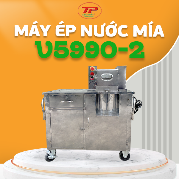 Máy Ép Mía Siêu Sạch Đầu Liền Bàn V5990-2-800w (Ép 2 cây / lần )