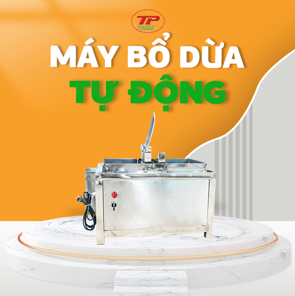 Máy Bổ Đôi Trái Dừa , Inox chắc chắn , tiết kiệm thời gian | Tấn Phát Co