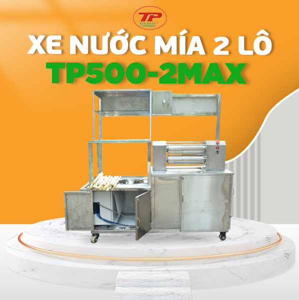 XE NƯỚC MÍA 2 LÔ INOX 304 TRỤC DÀI 500 SIÊU TO KHỔNG LỒ SIÊU TẠO BỌT