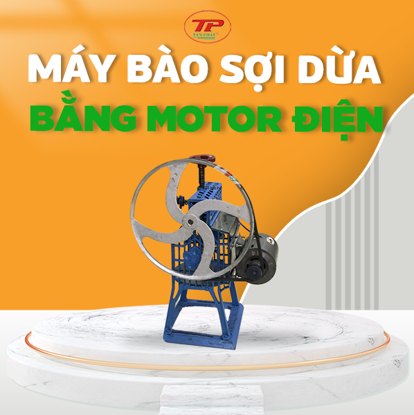 Máy bào sợi dừa bằng motor