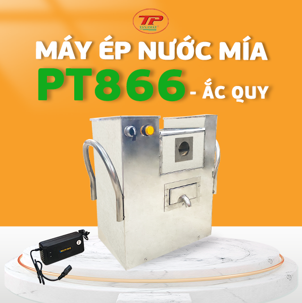 Máy Ép Nước Mía Sử Dụng Bình Ắc Quy PT866 